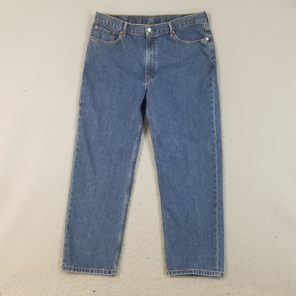 Levi's Jeans Mens 42x32 Blue 550 Relaxed Fit Tapered Leg 100% Cotton Denim